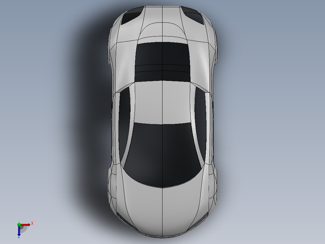 未来的车俯视图