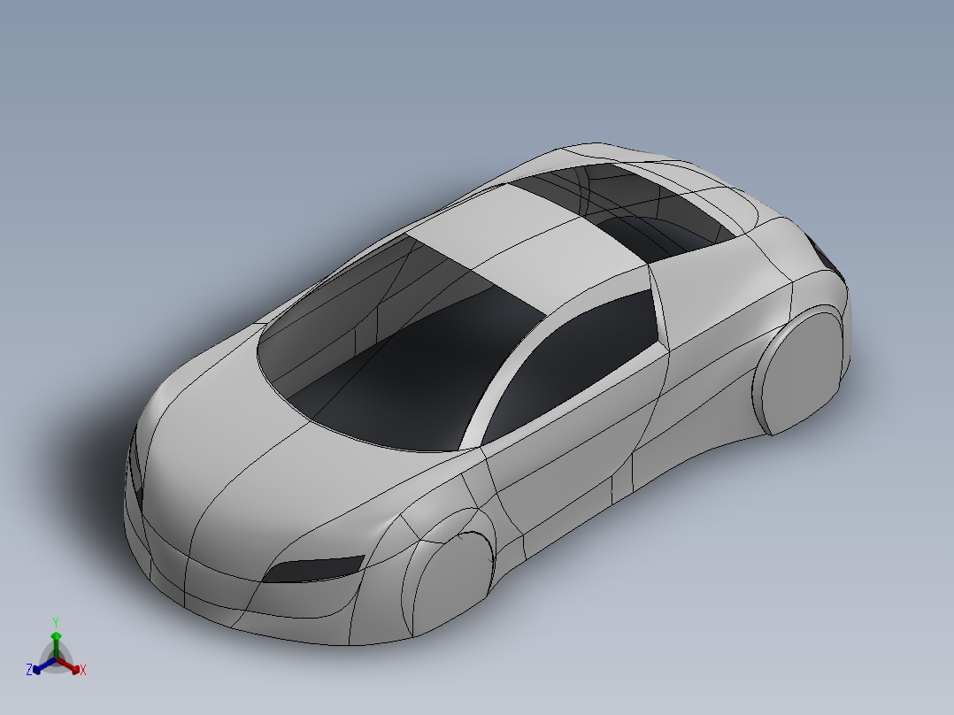 未来的车正等轴测图