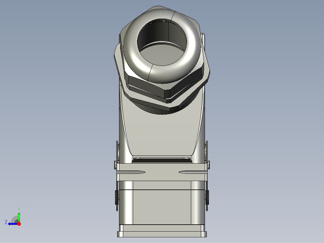 重型连接器16针右视图