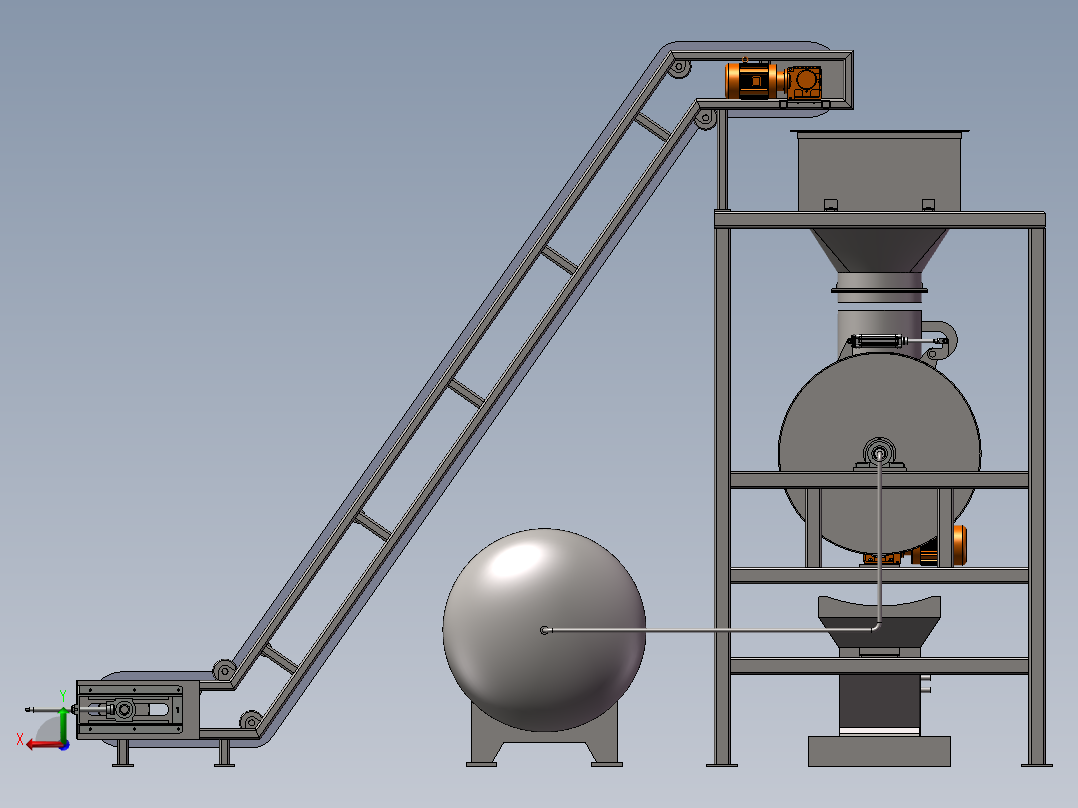 蒸汽去皮机后视图