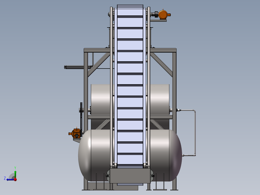 蒸汽去皮机右视图