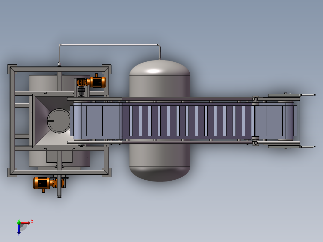 蒸汽去皮机俯视图