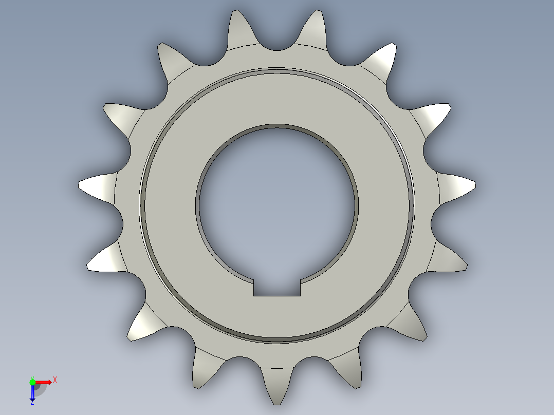 CW12A-1T15-N40-S30-链轮俯视图