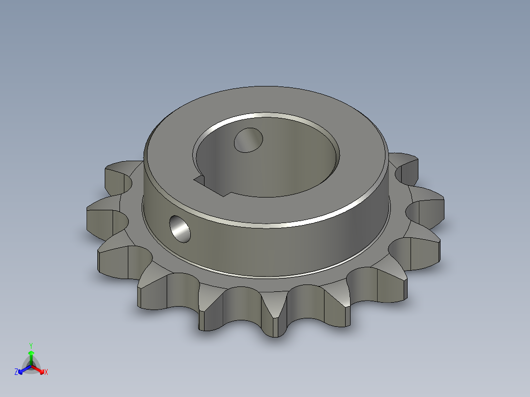 CW12A-1T15-N40-S30-链轮正等轴测图
