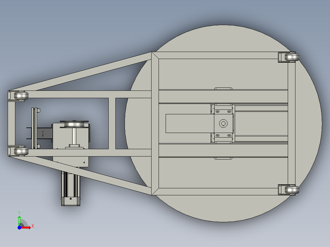 前部进料机架-XG1前视图