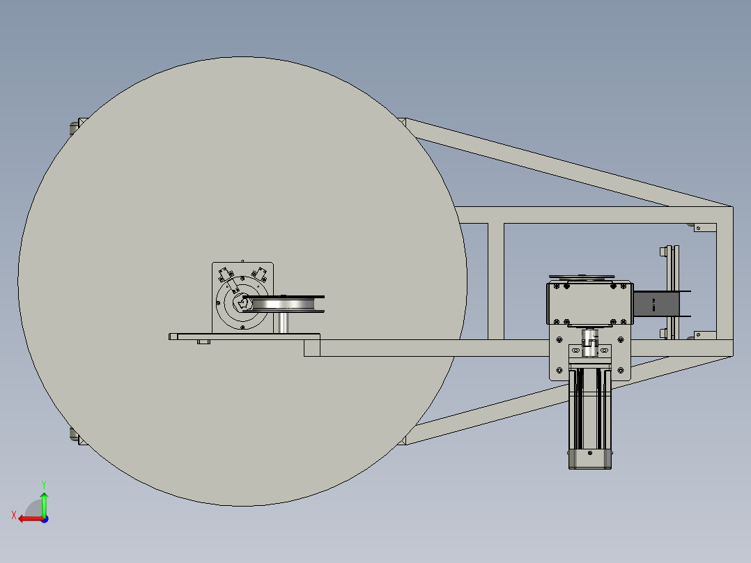 前部进料机架-XG1后视图
