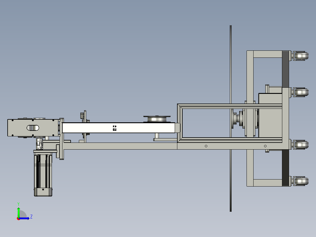 前部进料机架-XG1左视图