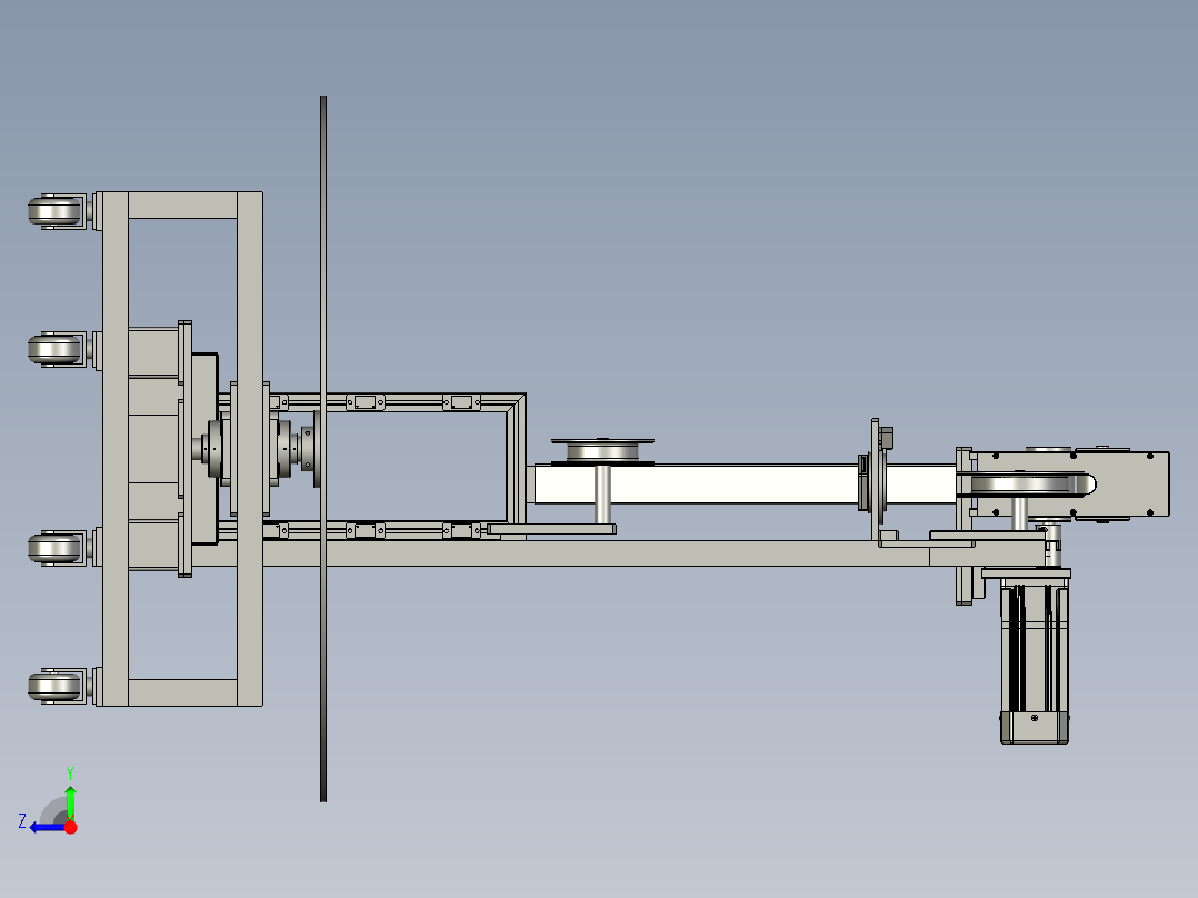 前部进料机架-XG1右视图