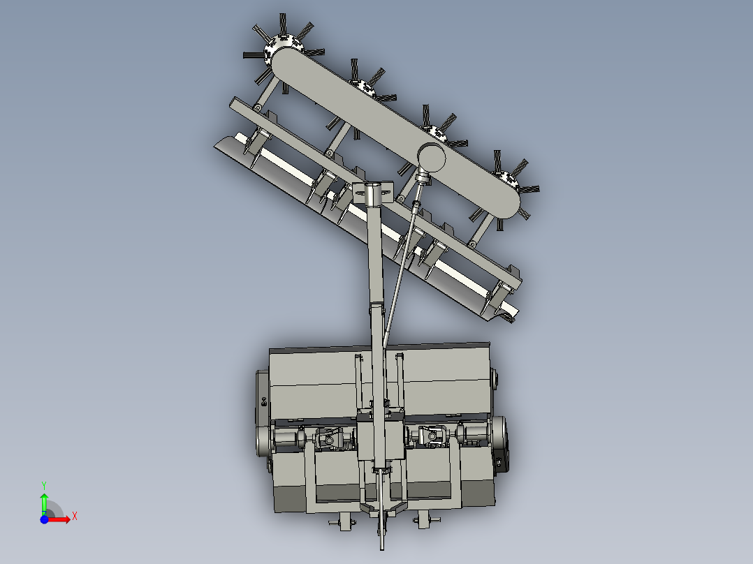 市政除雪的便携式除雪机械前视图