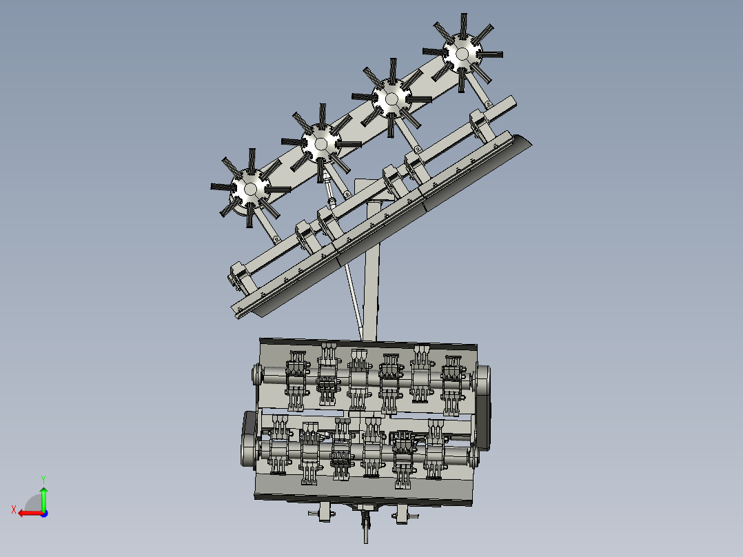 市政除雪的便携式除雪机械后视图