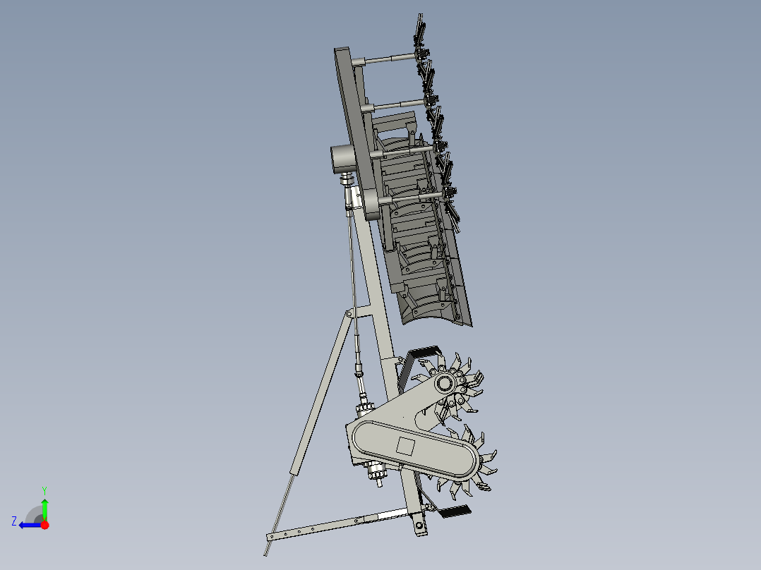 市政除雪的便携式除雪机械右视图