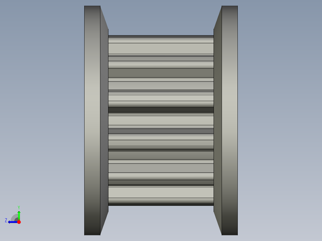 LE-T5-A轻载传动一般同步带轮AW12T5100-A-H635右视图