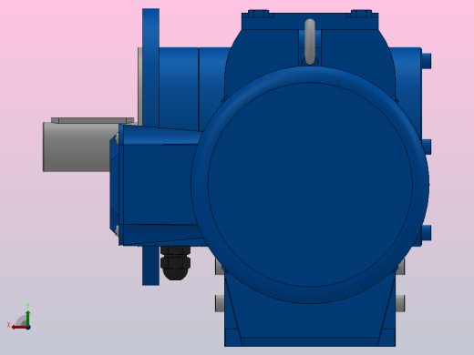 SF77法兰轴伸式安装斜齿-蜗轮蜗杆减速机SF77-YV2.2-4P-27.75-M1-0°-A后视缩略图