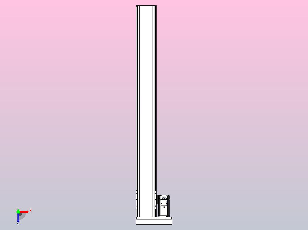 日规模组半封闭丝杆TPA-HNR-110D-1610C-L950-MR-Y-P40-N3俯视图