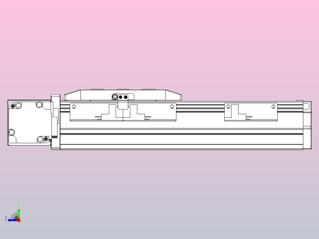 机器人皮带驱动直线轴TPA-GCB-50-P42-L100-DL-M10-N3右视图