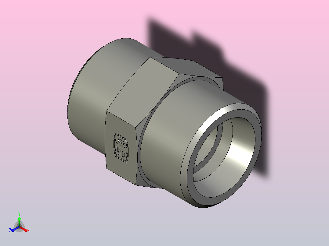 EO标准液压接头 Union G20S71X(1)正等轴测图