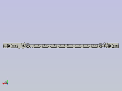 SGZ-800 1050刮板输送机设计+SolidWorks三维模型右视缩略图