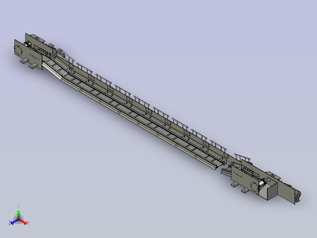 SGZ-800 1050刮板输送机设计+SolidWorks三维模型正等轴测图