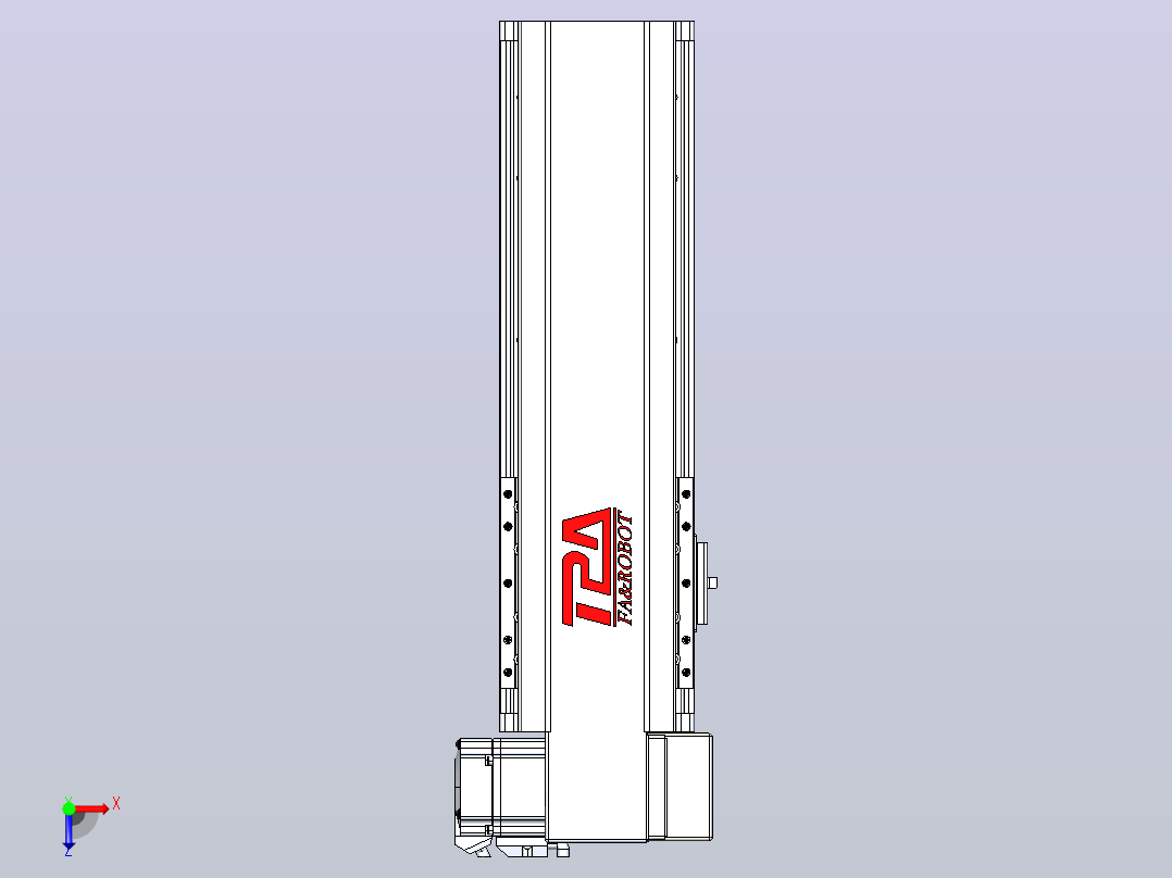 皮带直线轴半封闭可选导轨TPA-HNB-120D-110-L200-RP-Y-P40-N3俯视图