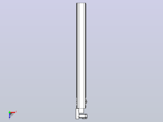 皮带直线轴半封闭可选导轨TPA-HNB-140D-120-L1250-ML-Y-P40-N3俯视缩略图