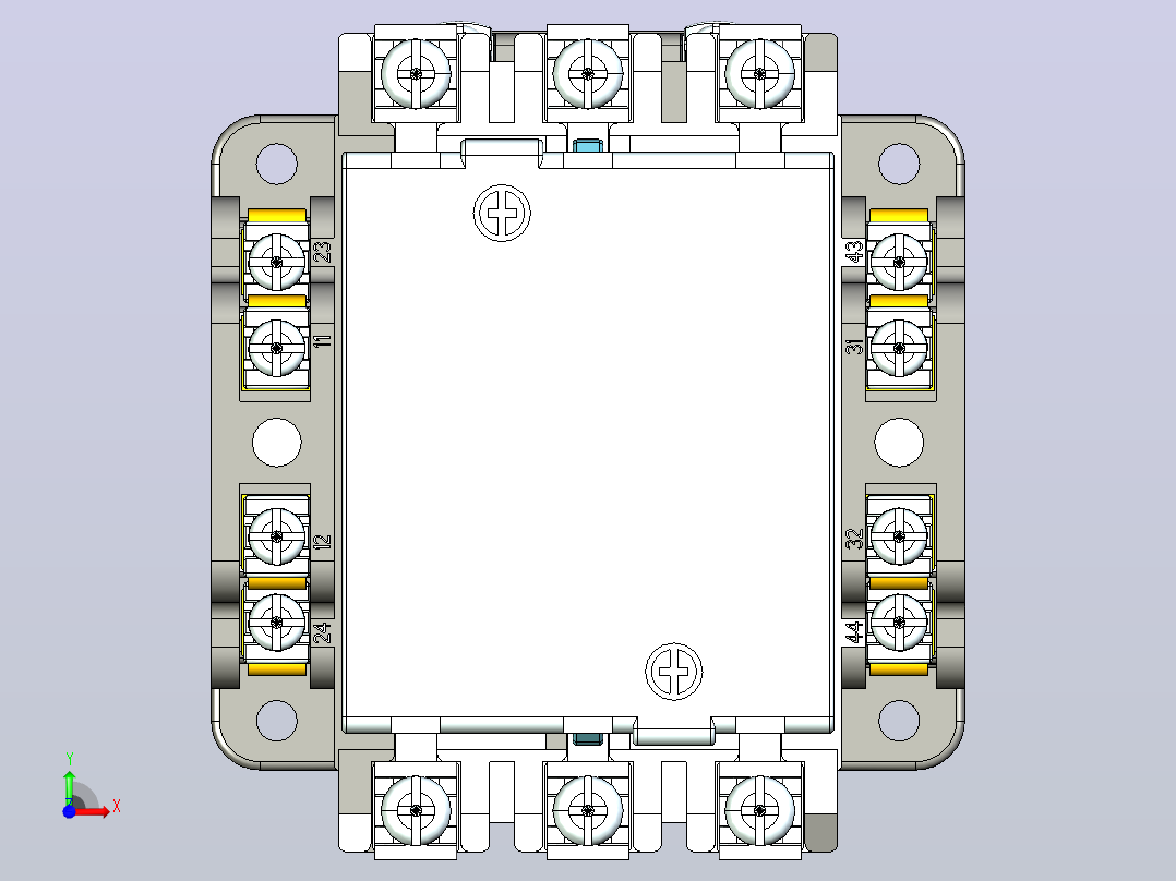 CJT1-20交流接触器三维模型202202前视图