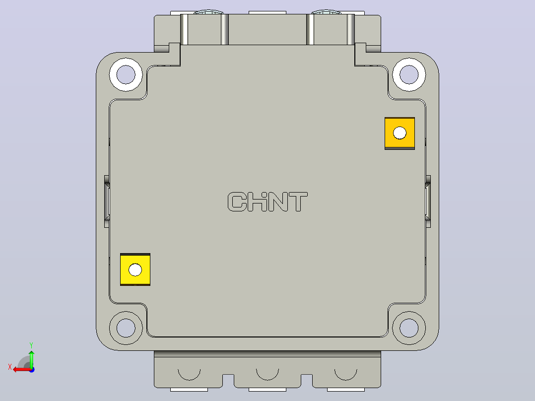 CJT1-20交流接触器三维模型202202后视图