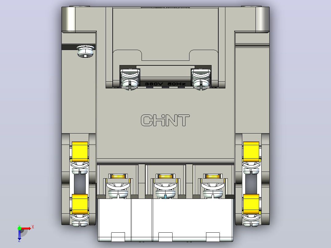 CJT1-20交流接触器三维模型202202俯视图
