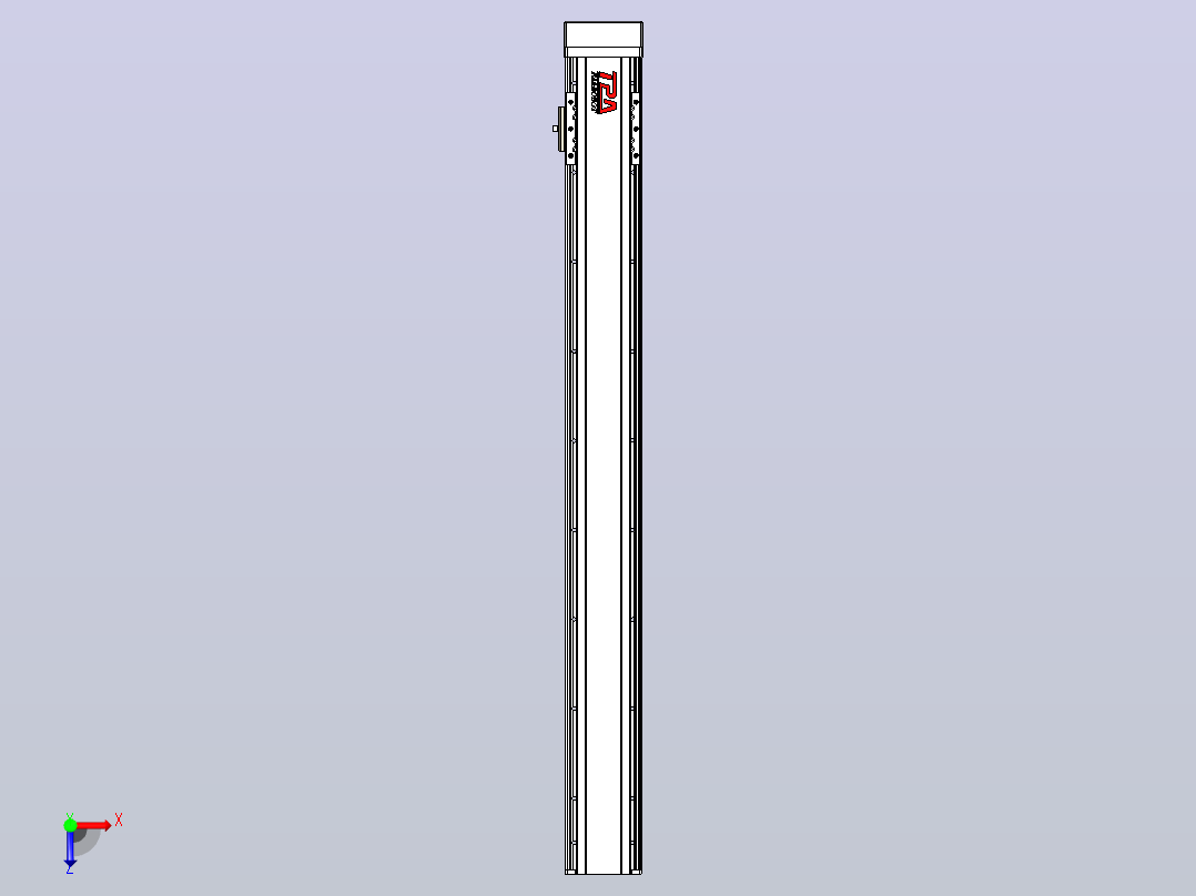 日规模组半封闭丝杆TPA-HNR-85D-1610C-L750-MP-Y-P20-N3俯视图