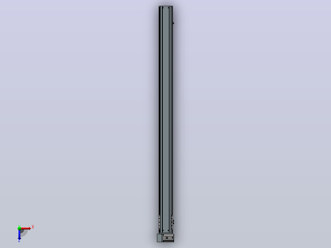 BDHB14M同步带模组[BDHB14M-L40-300-L-M20-C4-0001]俯视图