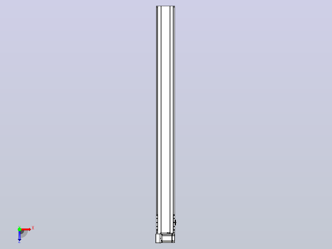 皮带直线轴半封闭可选导轨TPA-HNB-175D-140-L1850-LU-Y-P75-N3俯视图