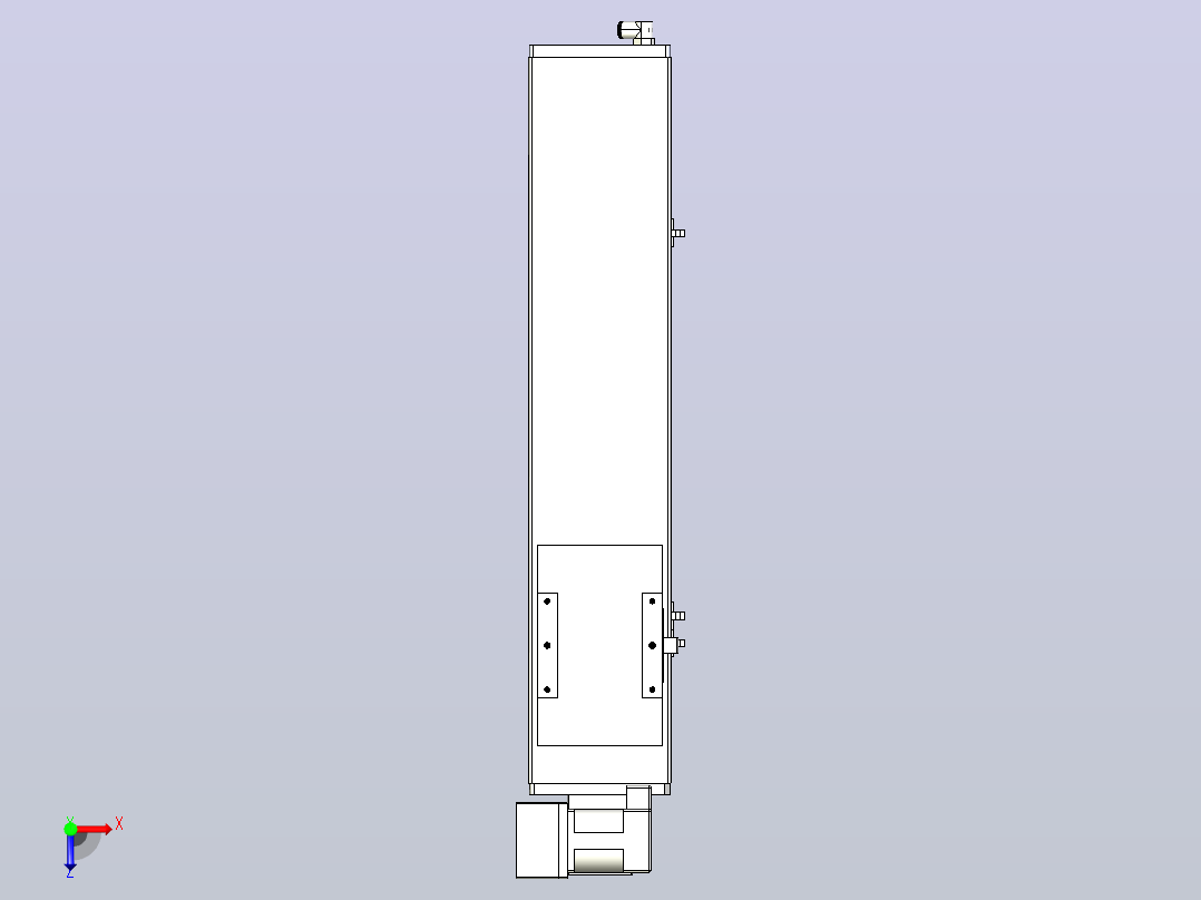 MCB14无尘皮带滑台[MCB14-L40-400-LU-P20-C3]俯视图