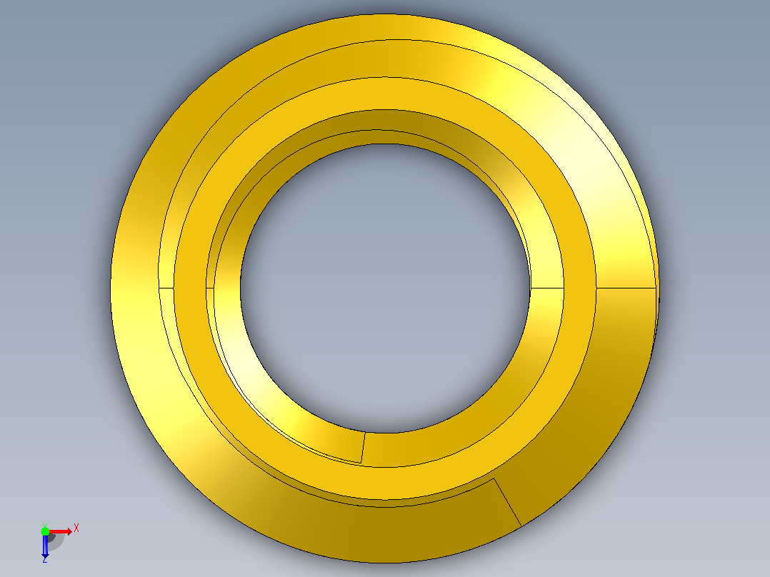 SolidWorks配置的塑料零件攻丝-三插入嵌件。可用作库零件俯视图