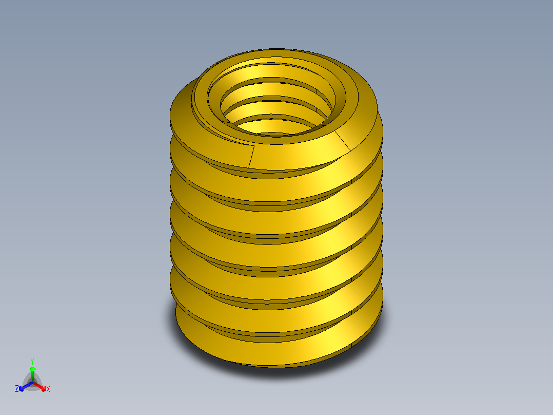 SolidWorks配置的塑料零件攻丝-三插入嵌件。可用作库零件正等轴测图