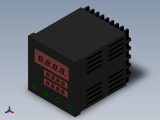 DH数显电流电压表(DH9)[DH9]正等轴测缩略图