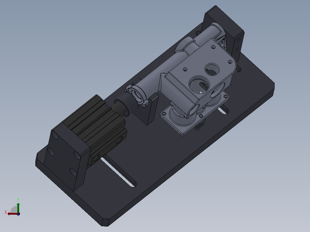 13GT68喷气管体钻孔夹具后视图