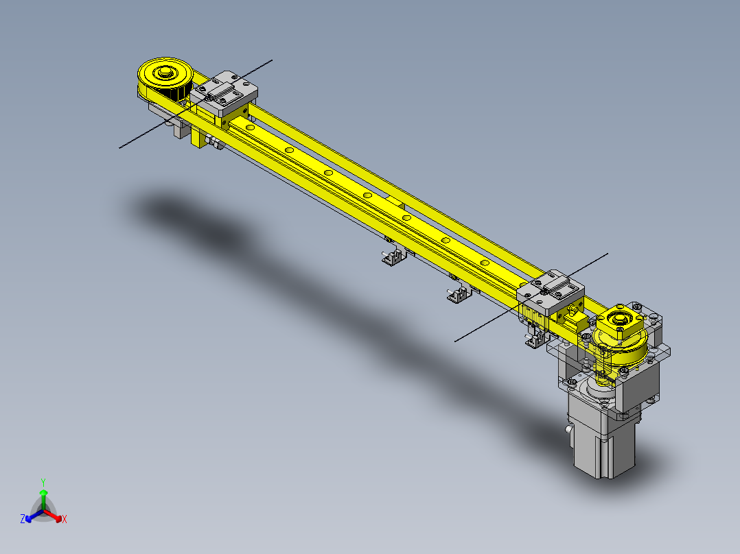 皮带驱动搬运装置（横向）正等轴测图