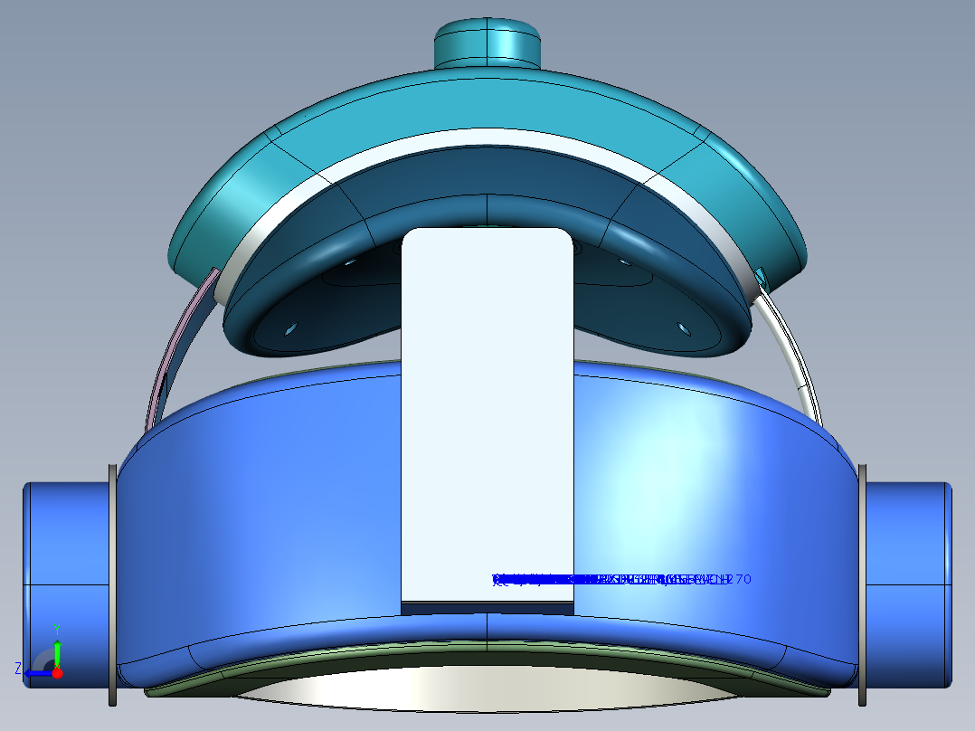头部按摩仪右视图
