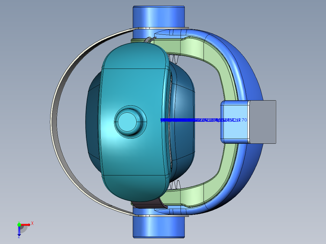 头部按摩仪俯视图