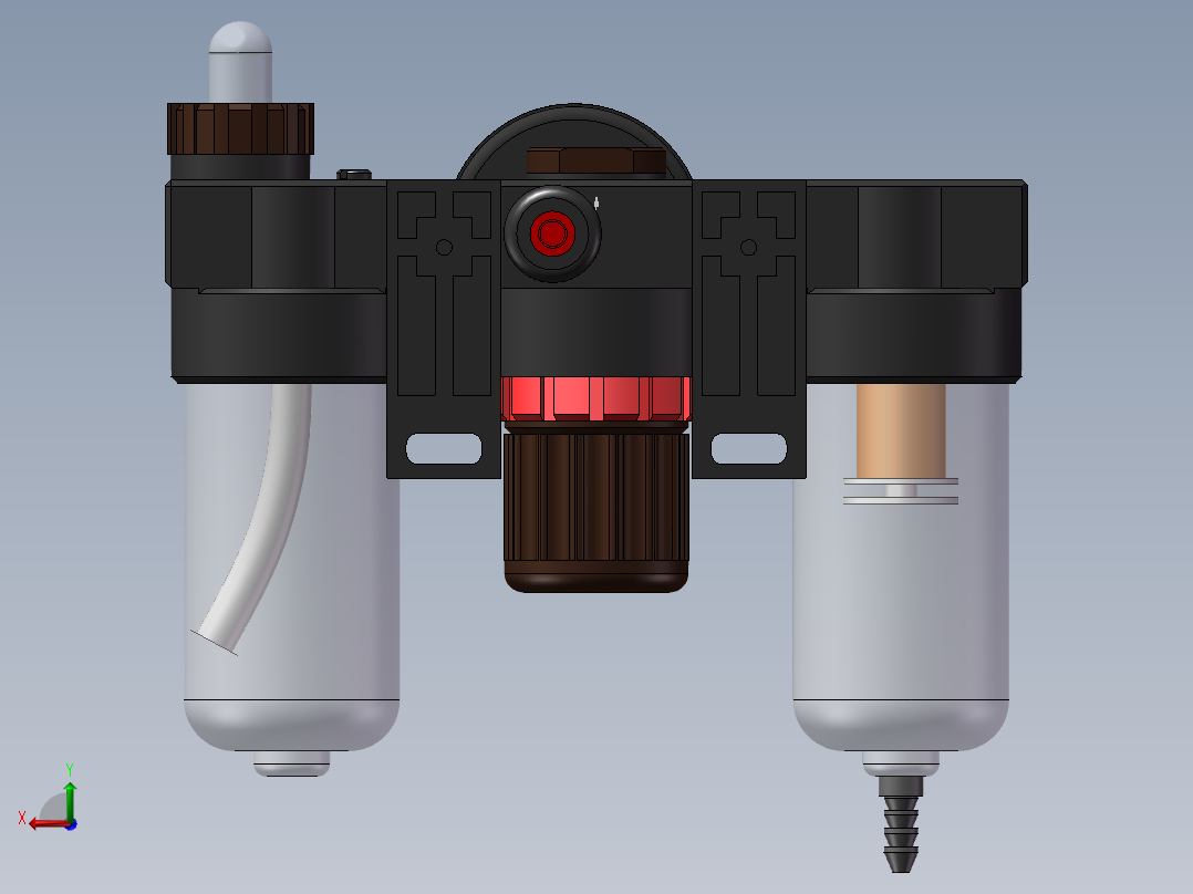 精密压缩空气处理器后视图