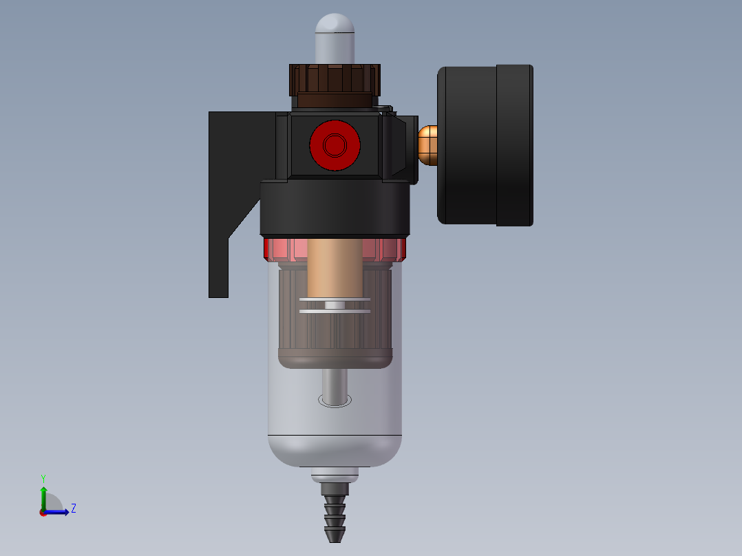 精密压缩空气处理器左视图