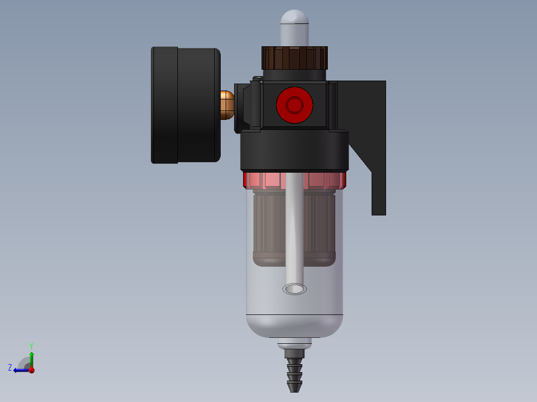 精密压缩空气处理器右视图