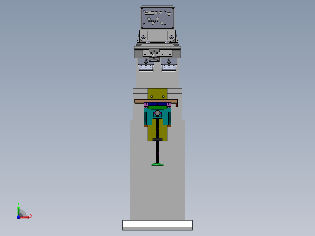 单色移印机前视图