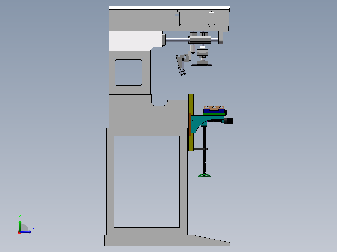 单色移印机左视图