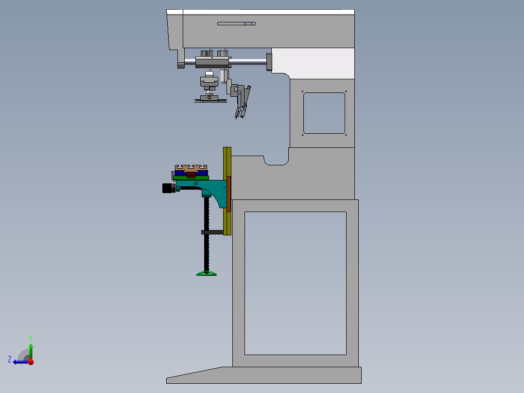 单色移印机右视图