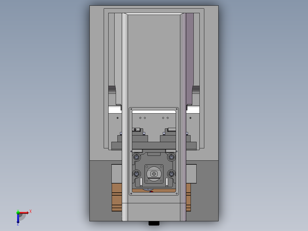 单色移印机俯视图