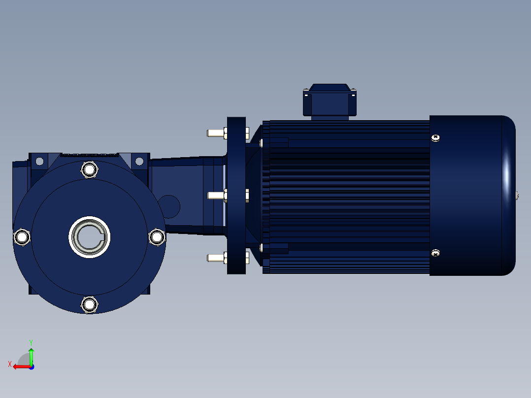 10_涡轮减速机（内部有结构）后视图