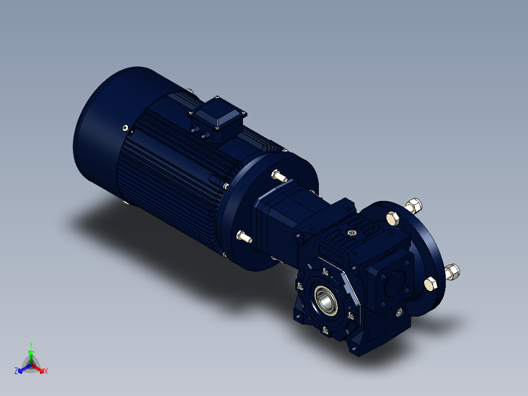 10_涡轮减速机（内部有结构）正等轴测图