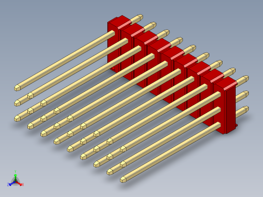 彩色公头100mil（2.54mm）系列-DS1021_red_3x09p_100mil_Type19_rev1.0