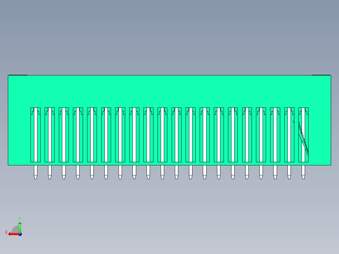 DEGSON 15EDG（公头） 3.5mm 螺钉锁紧，插拔式接线端子 FullPack-15EDGVTM-3.5-40P-14-00AH后视图
