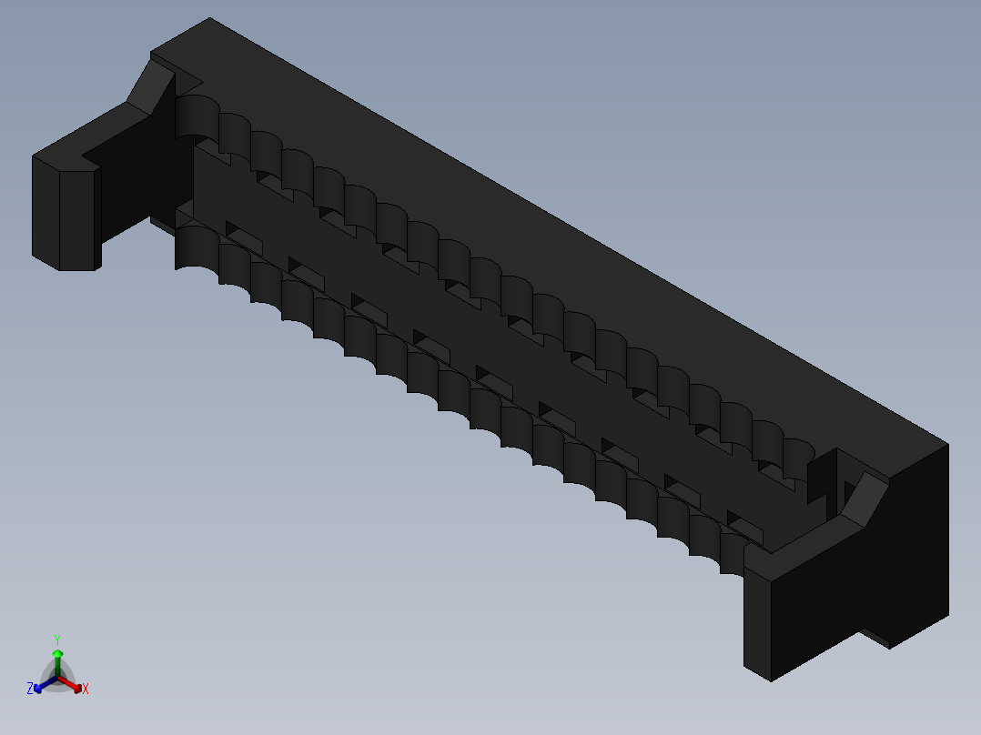 FDC-20 ( DS1018-2.54-20L )正等轴测图